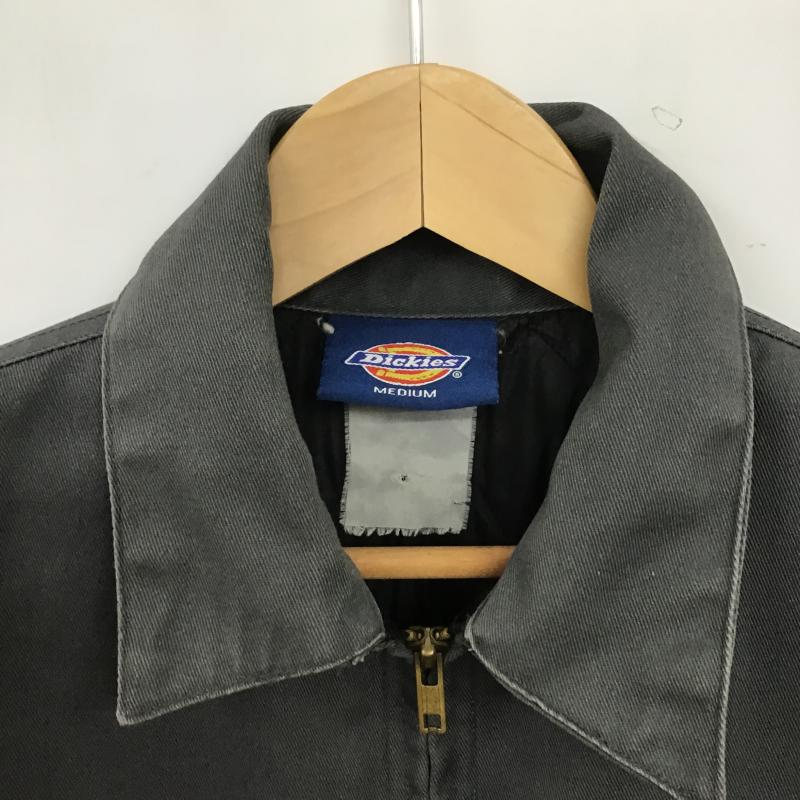 ディッキーズ Dickies ジャケット、上着 ジャンパー、ブルゾン ジップアップジャケット アウター カラージャケット M ロゴ、文字 灰 / グレー / gray メンズ USED 古着 中古 10160482