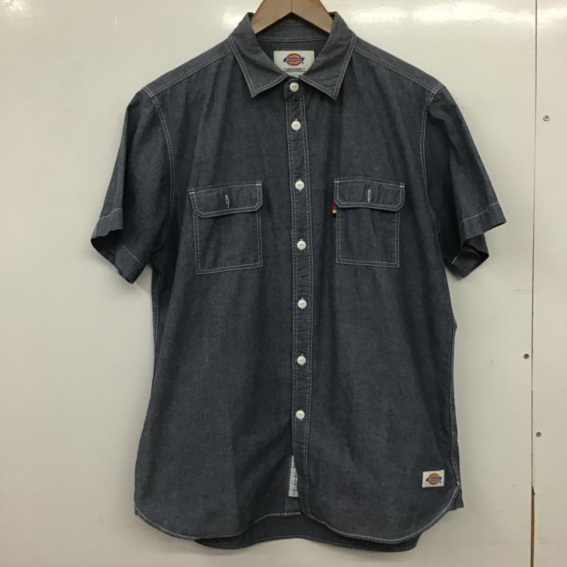 ディッキーズ Dickies シャツ、ブラウス 半袖 半袖シャツ 無地シャツ ポケットシャツ L 無地 インディゴ / インディゴ / Indigo メンズ USED 古着 中古 10160484
