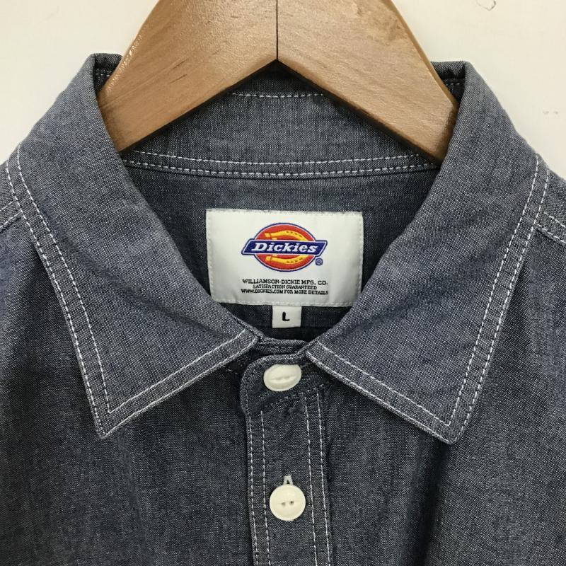 ディッキーズ Dickies シャツ、ブラウス 半袖 半袖シャツ 無地シャツ ポケットシャツ L 無地 インディゴ / インディゴ / Indigo メンズ USED 古着 中古 10160484