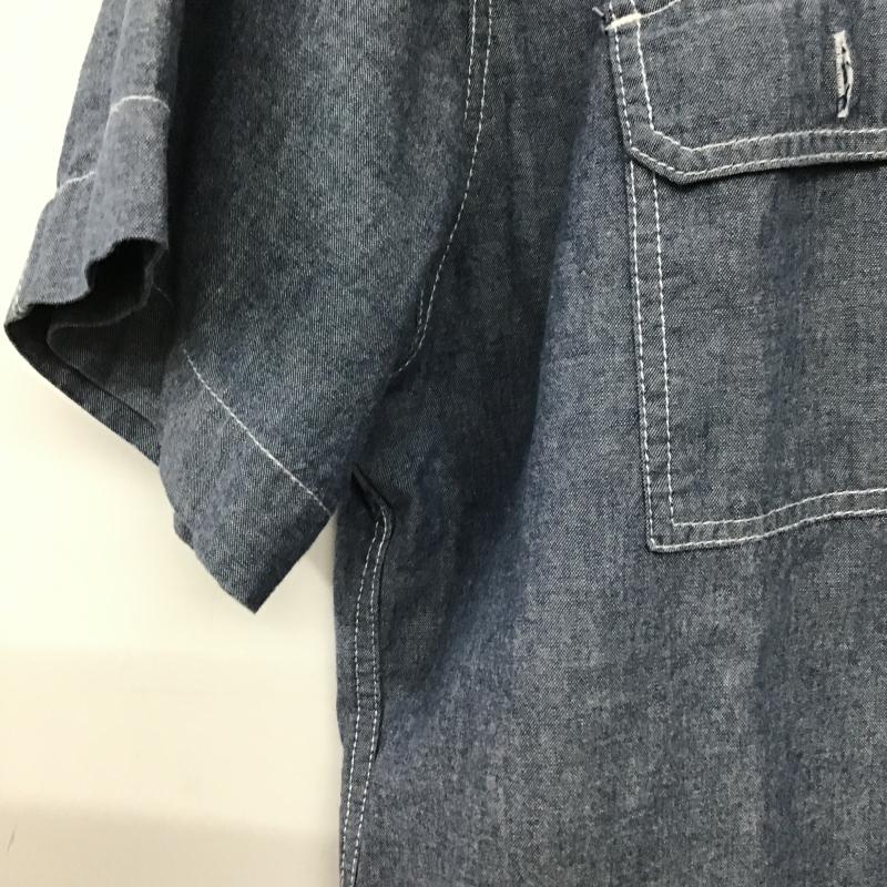 ディッキーズ Dickies シャツ、ブラウス 半袖 半袖シャツ 無地シャツ ポケットシャツ L 無地 インディゴ / インディゴ / Indigo メンズ USED 古着 中古 10160484