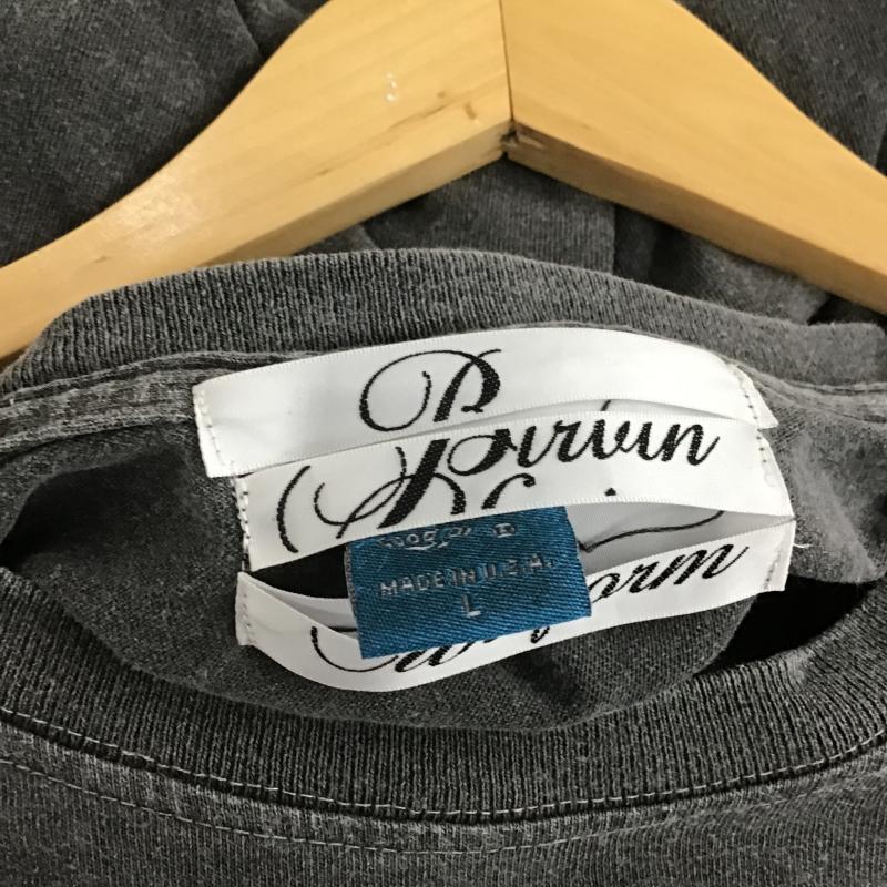 グッドオン Good On Tシャツ 半袖 半袖カットソー プリントTシャツ クルーネックカットソー L ロゴ、文字 ダークグレー / ダークグレー / メンズ USED 古着 中古 10160485