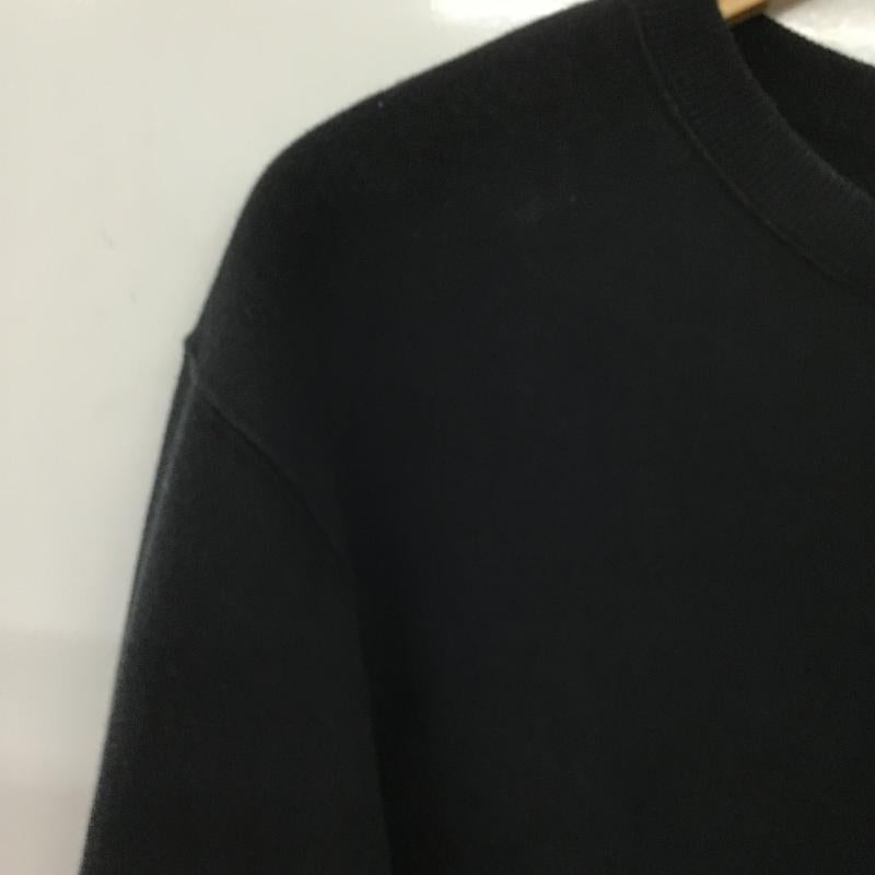 ザノースフェイス THE NORTH FACE トレーナー 長袖 長袖トレーナー スウェット クルーネック プルオーバー XL ロゴ、文字 黒 / ブラック / black メンズ USED 古着 中古 10160487