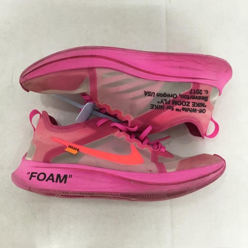 ナイキ NIKE スニーカー スニーカー AJ4588-600 THE 10 ZOOM FLY SP OFF-WHITE 28cm 箱有 28.0cm ロゴ、文字 桃 / ピンク / pink メンズ USED 古着 中古 10160488