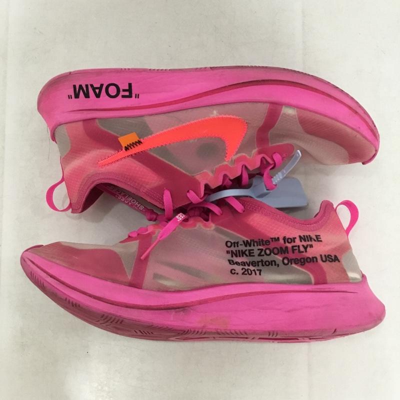 ナイキ NIKE スニーカー スニーカー AJ4588-600 THE 10 ZOOM FLY SP OFF-WHITE 28cm 箱有 28.0cm ロゴ、文字 桃 / ピンク / pink メンズ USED 古着 中古 10160488