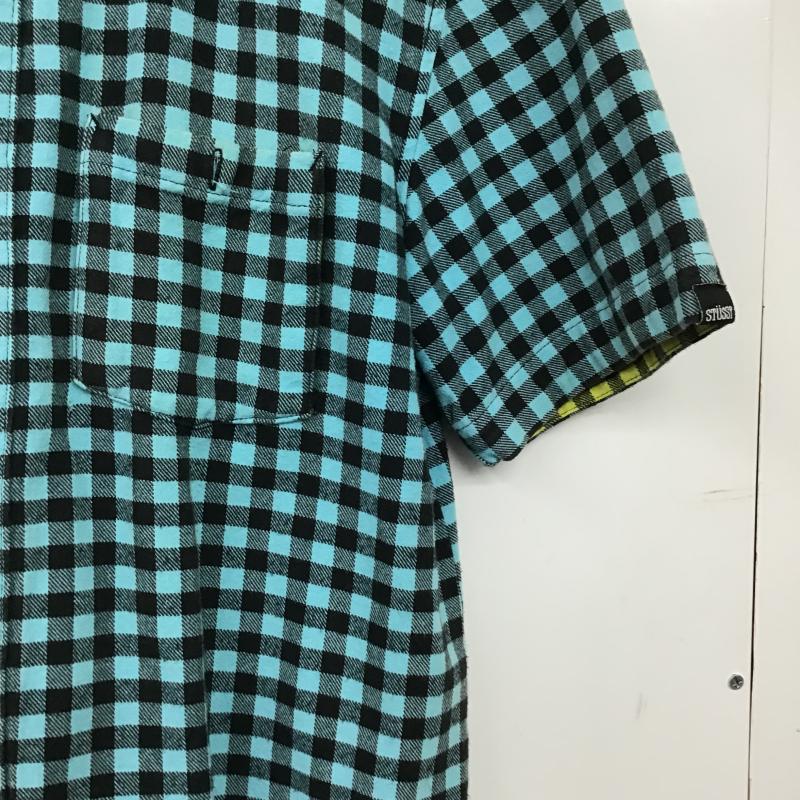ステューシー STUSSY シャツ、ブラウス 半袖 半袖シャツ チェックシャツ カラーシャツ M チェック マルチカラー / マルチカラー / multicolor メンズ USED 古着 中古 10160489