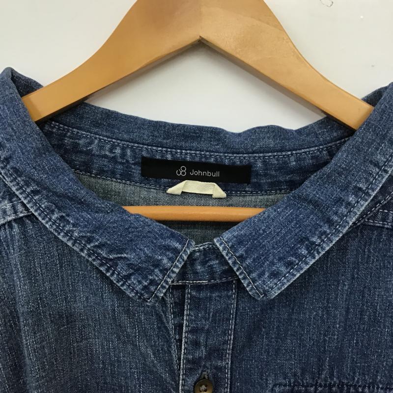 ジョンブル Johnbull シャツ、ブラウス 七分袖 デニムシャツ 無地 青 / ブルー / blue レディース USED 古着 中古 10160490