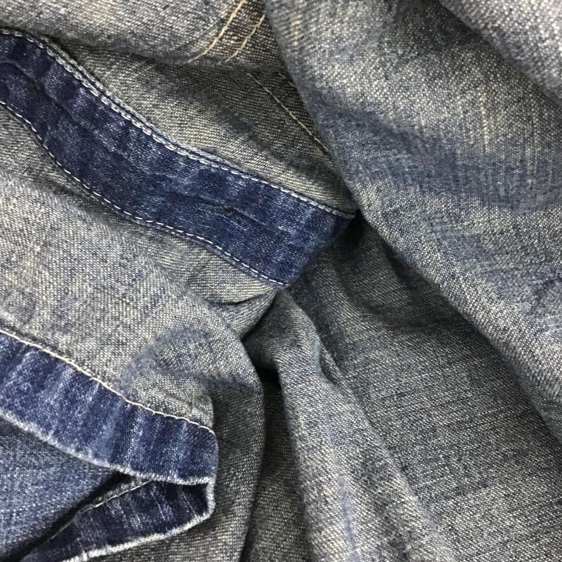 ジョンブル Johnbull シャツ、ブラウス 七分袖 デニムシャツ 無地 青 / ブルー / blue レディース USED 古着 中古 10160490