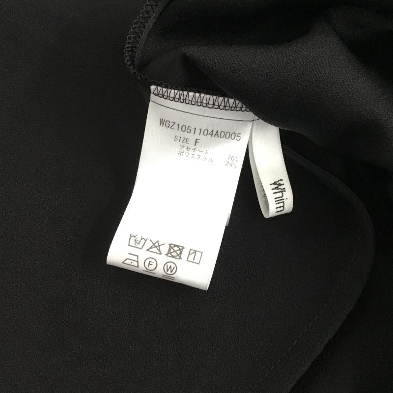 ウィムガゼット Whim Gazette シャツ、ブラウス 七分袖 wgz1051104a0005 バックサテンブラウス FREE 無地 黒 / ブラック / black レディース USED 古着 中古 10160493