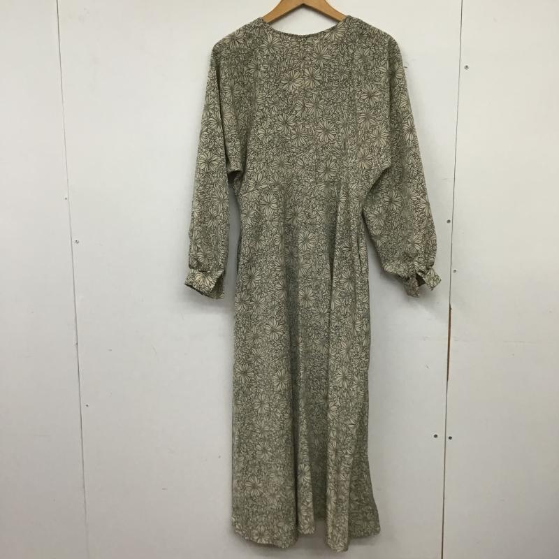 アイテムズ アーバンリサーチ ITEMS URBAN RESEARCH ワンピース ロングスカート IT15-26A003 Vネック パフスリーブ ワンピース FREE 総柄 マルチカラー / マルチカラー / multicolor レディース USED 古着 中古 10160497