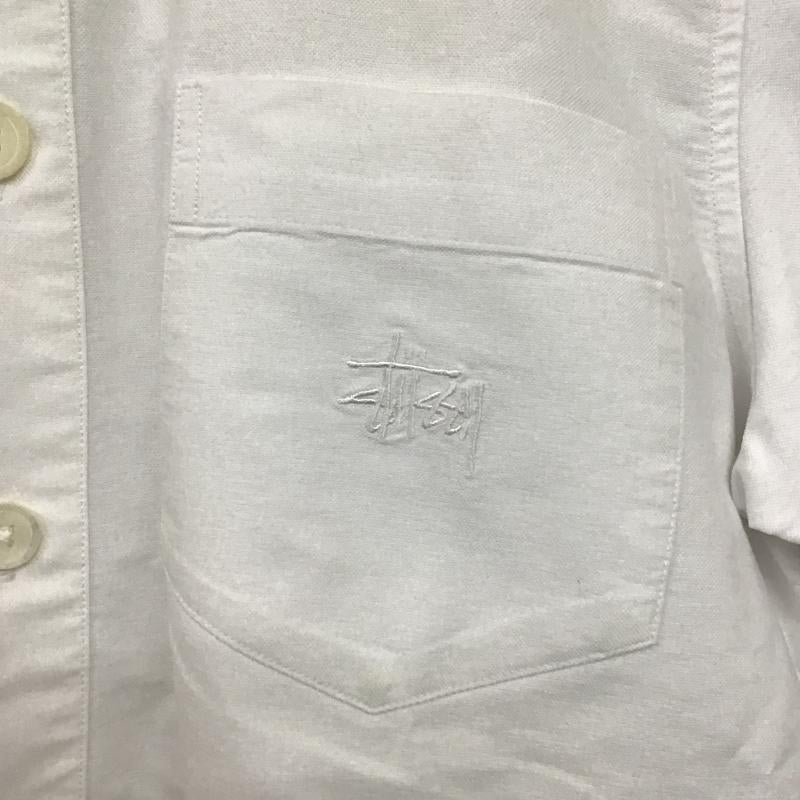 ステューシー STUSSY シャツ、ブラウス 七分袖 長袖シャツ 無地シャツ カラーシャツ S ロゴ、文字 白 / ホワイト / white メンズ USED 古着 中古 10160498