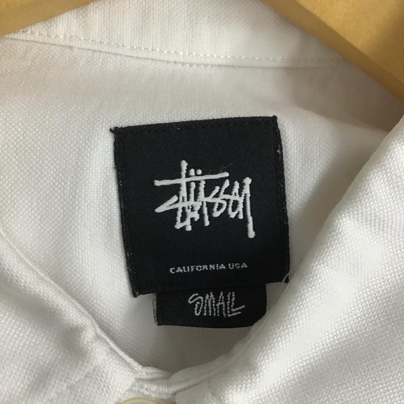 ステューシー STUSSY シャツ、ブラウス 七分袖 長袖シャツ 無地シャツ カラーシャツ S ロゴ、文字 白 / ホワイト / white メンズ USED 古着 中古 10160498