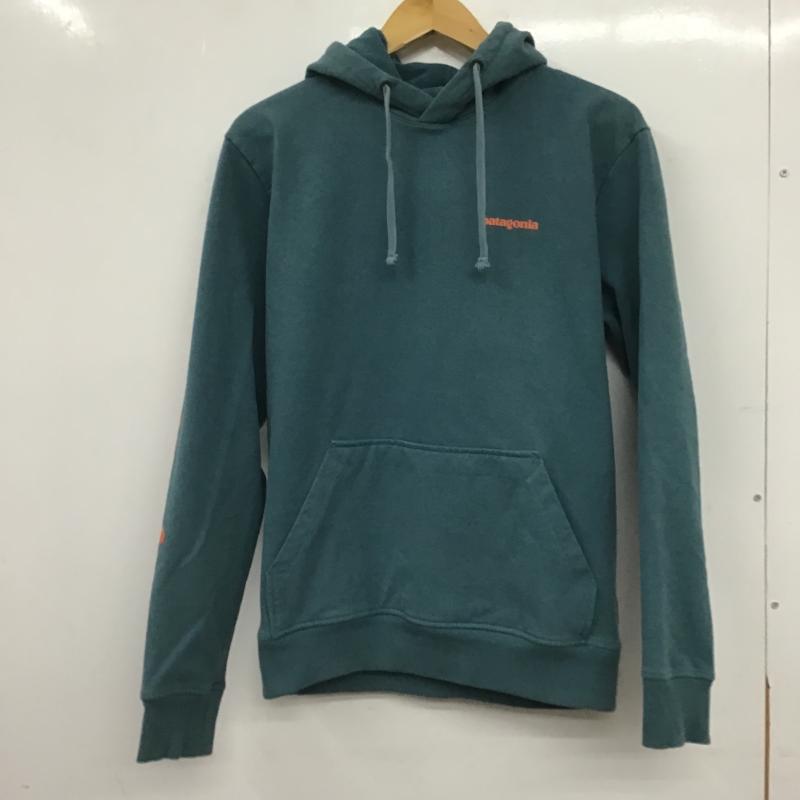 パタゴニア patagonia パーカー 長袖 長袖パーカー プルオーバーパーカー スウェット S ロゴ、文字 青 / ブルー / blue メンズ USED 古着 中古 10160508