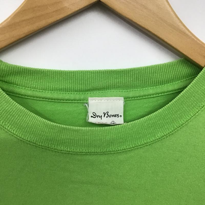 ドライボーンズ Dry Bones Tシャツ 半袖 半袖カットソー プリントTシャツ クルーネックカットソー L ロゴ、文字 黄緑 / イエローグリーン / メンズ USED 古着 中古 10160509