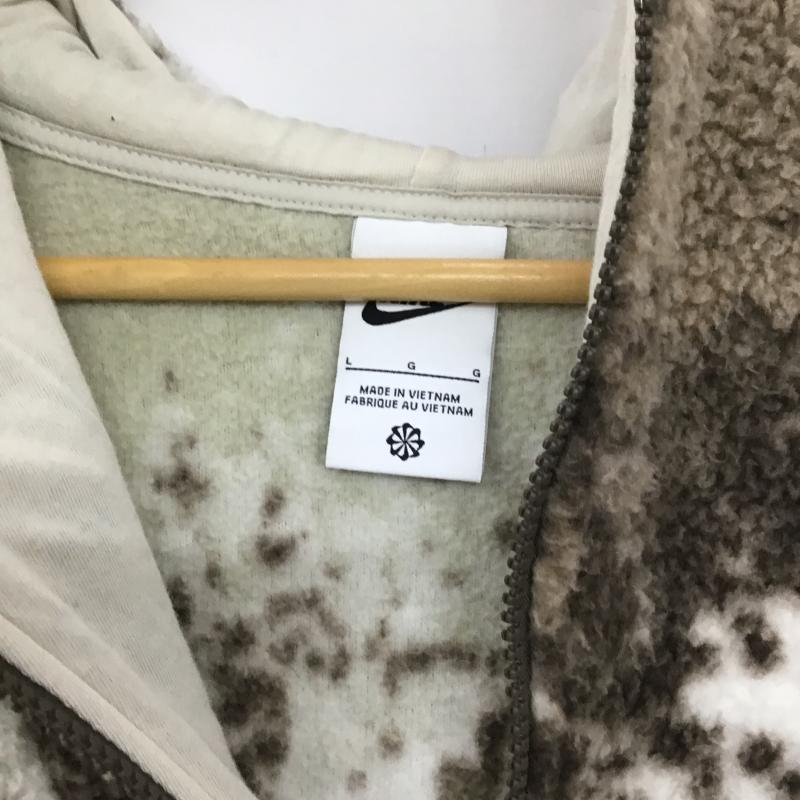ナイキ NIKE ジャケット、上着 ジャンパー、ブルゾン dd5010-072 フリースジャケット L ロゴ、文字 アイボリー / アイボリー / メンズ USED 古着 中古 10160511