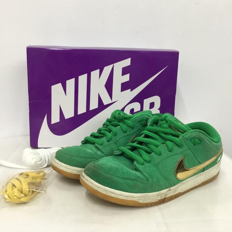 ナイキ NIKE スニーカー スニーカー BQ6817 303 SB DUNK LOW PRO 27.5cm 箱有 27.5cm ロゴ、文字 緑 / グリーン / green X 金 / ゴールド / gold color メンズ USED 古着 中古 10160515