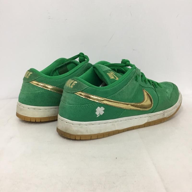 ナイキ NIKE スニーカー スニーカー BQ6817 303 SB DUNK LOW PRO 27.5cm 箱有 27.5cm ロゴ、文字 緑 / グリーン / green X 金 / ゴールド / gold color メンズ USED 古着 中古 10160515