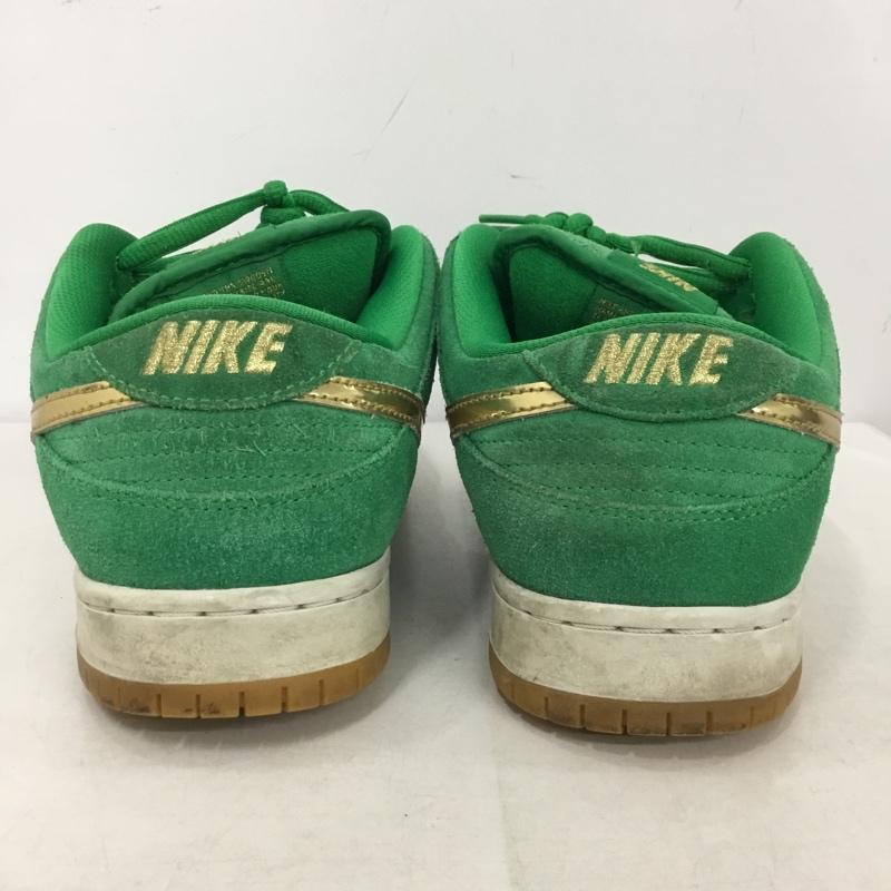 ナイキ NIKE スニーカー スニーカー BQ6817 303 SB DUNK LOW PRO 27.5cm 箱有 27.5cm ロゴ、文字 緑 / グリーン / green X 金 / ゴールド / gold color メンズ USED 古着 中古 10160515