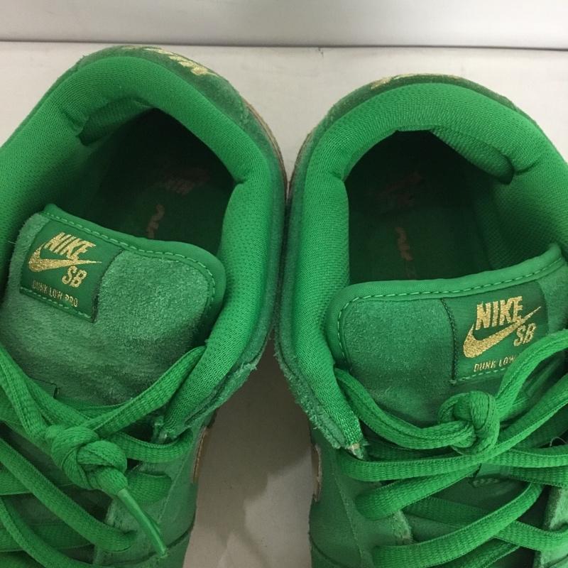 ナイキ NIKE スニーカー スニーカー BQ6817 303 SB DUNK LOW PRO 27.5cm 箱有 27.5cm ロゴ、文字 緑 / グリーン / green X 金 / ゴールド / gold color メンズ USED 古着 中古 10160515