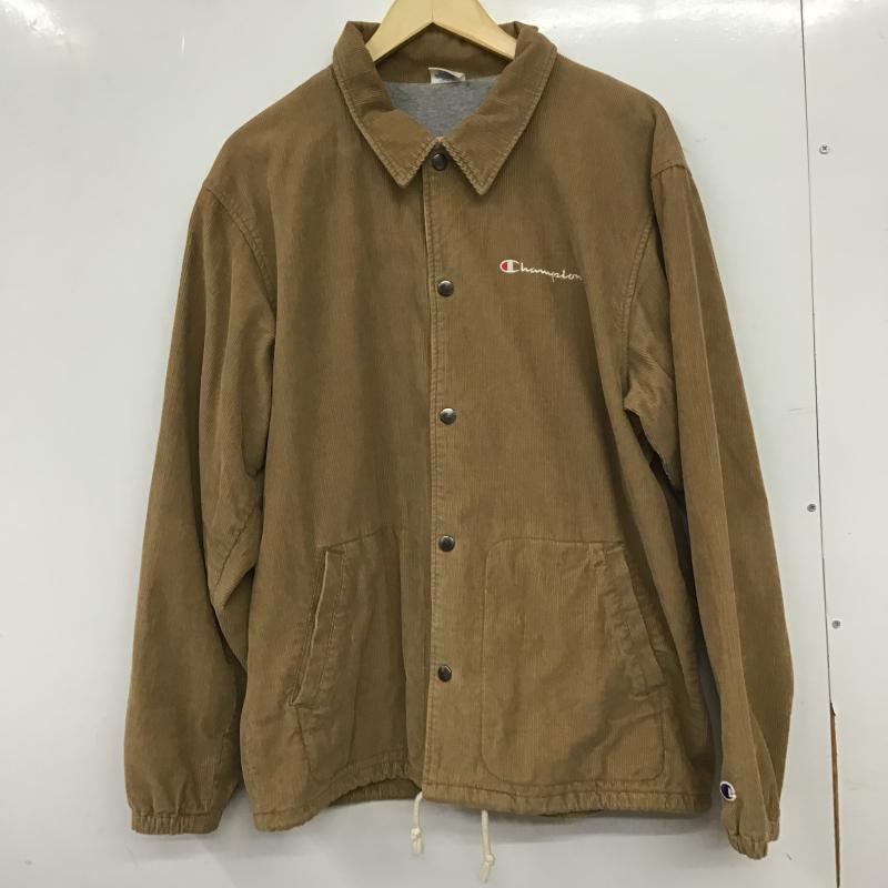 チャンピオン Champion ジャケット、上着 ジャンパー、ブルゾン コーデュロイジャケット カジュアルジャケット アウター XL ロゴ、文字 ベージュ / ベージュ / beige メンズ USED 古着 中古 10160516