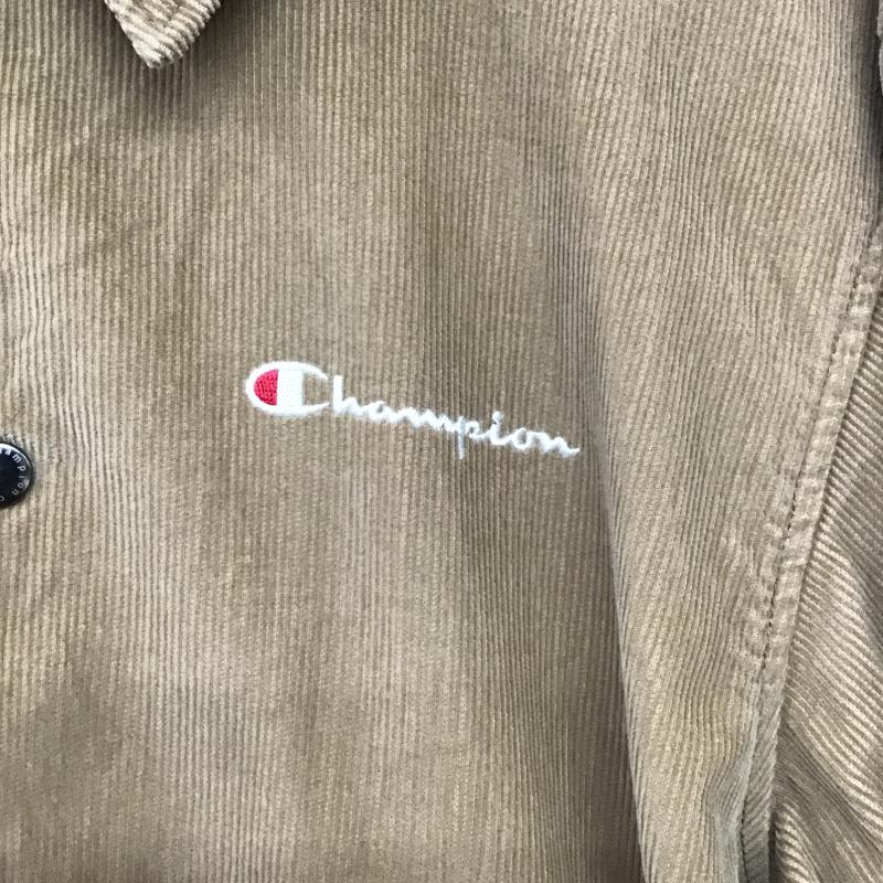 チャンピオン Champion ジャケット、上着 ジャンパー、ブルゾン コーデュロイジャケット カジュアルジャケット アウター XL ロゴ、文字 ベージュ / ベージュ / beige メンズ USED 古着 中古 10160516