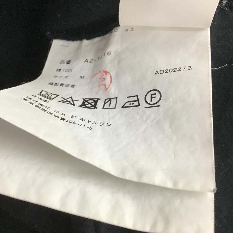 プレイコムデギャルソン PLAY COMME des GARCONS Tシャツ 半袖 半袖カットソー プリントTシャツ クルーネックカットソー M ロゴ、文字 黒 / ブラック / black メンズ USED 古着 中古 10160520