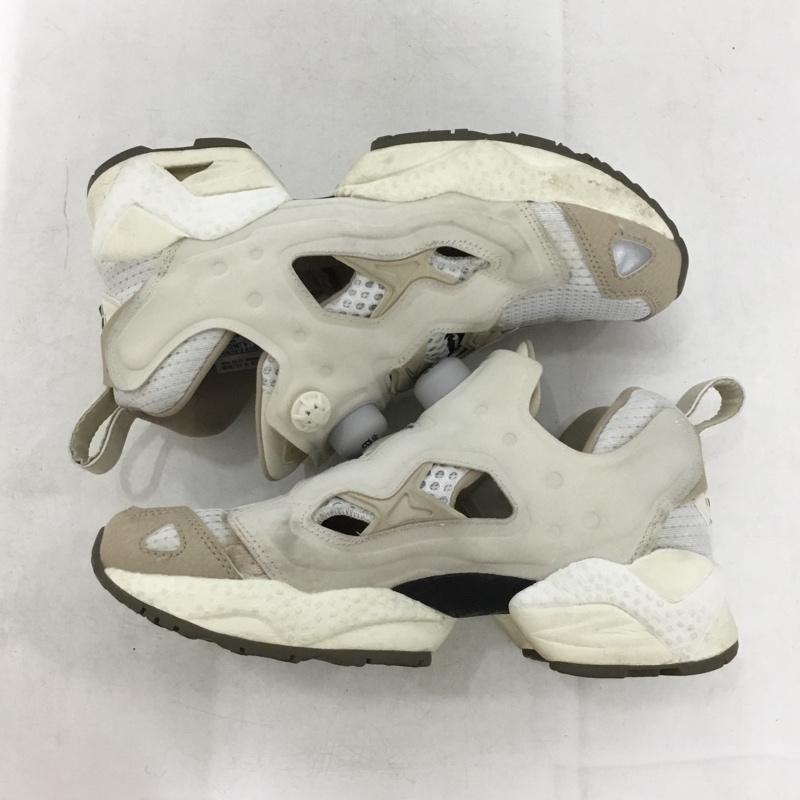 リーボック Reebok スニーカー スニーカー GZ2185 INSTAPUMP FURY 95 23.5cm 23.5cm ロゴ、文字 アイボリー / アイボリー / レディース USED 古着 中古 10160521