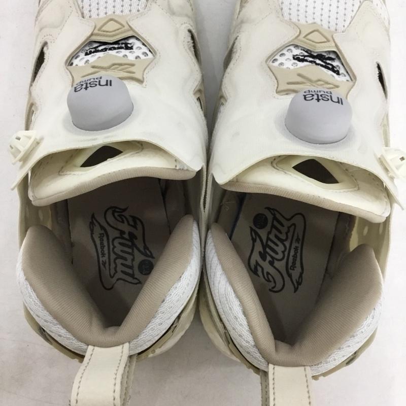 リーボック Reebok スニーカー スニーカー GZ2185 INSTAPUMP FURY 95 23.5cm 23.5cm ロゴ、文字 アイボリー / アイボリー / レディース USED 古着 中古 10160521