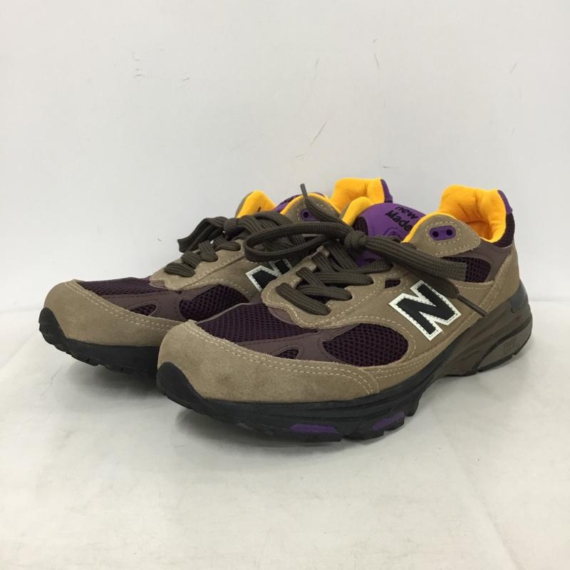 ニューバランス New Balance スニーカー スニーカー U993MU 28cm 28.0cm ロゴ、文字 茶 / ブラウン / brown X 紫 / パープル / purple X 橙 / オレンジ / orange メンズ USED 古着 中古 10160523