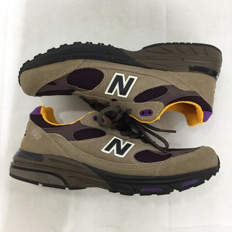 ニューバランス New Balance スニーカー スニーカー U993MU 28cm 28.0cm ロゴ、文字 茶 / ブラウン / brown X 紫 / パープル / purple X 橙 / オレンジ / orange メンズ USED 古着 中古 10160523
