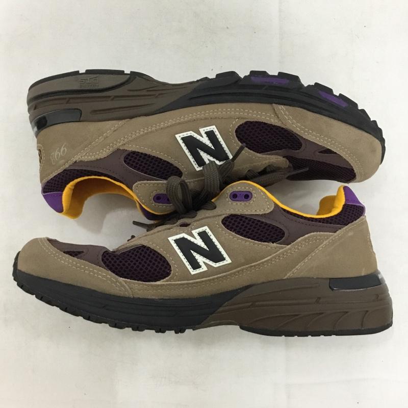 ニューバランス New Balance スニーカー スニーカー U993MU 28cm 28.0cm ロゴ、文字 茶 / ブラウン / brown X 紫 / パープル / purple X 橙 / オレンジ / orange メンズ USED 古着 中古 10160523