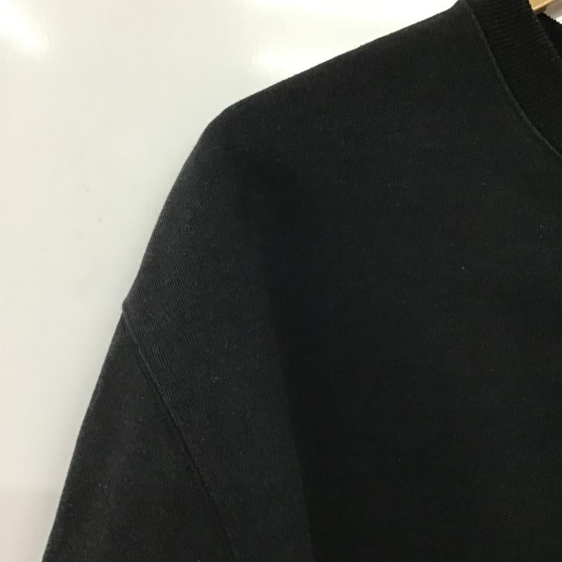 タウンクラフト TOWNCRAFT トレーナー 長袖 長袖トレーナー スウェット クルーネック プルオーバー L 刺繍 黒 / ブラック / black メンズ USED 古着 中古 10160524