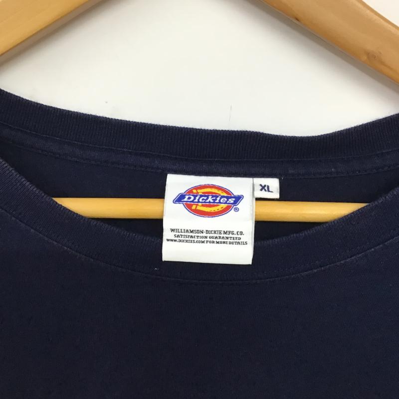 ディッキーズ Dickies カットソー 長袖 長袖カットソー 刺繍カットソー クルーネック XL 刺繍 紺 / ネイビー / navy メンズ USED 古着 中古 10160526