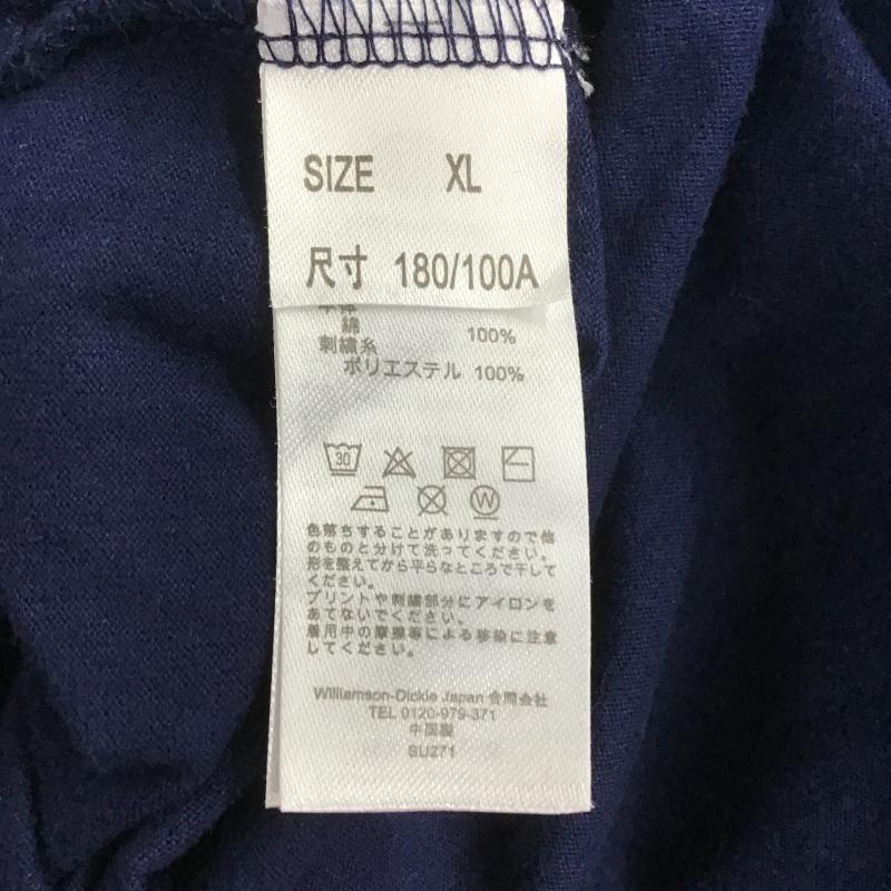 ディッキーズ Dickies カットソー 長袖 長袖カットソー 刺繍カットソー クルーネック XL 刺繍 紺 / ネイビー / navy メンズ USED 古着 中古 10160526