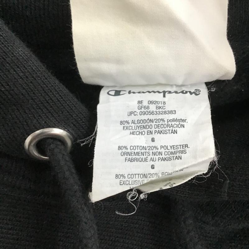 チャンピオン Champion パーカー 長袖 長袖パーカー プルオーバーパーカー スウェット L ロゴ、文字 黒 / ブラック / black メンズ USED 古着 中古 10160530