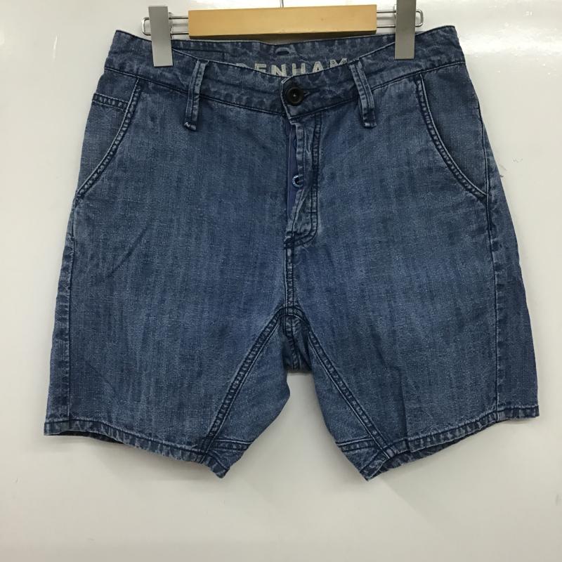 デンハム DENHAM パンツ ショートパンツ ショートパンツ ハーフパンツ カジュアルパンツ 28インチ ロゴ、文字 インディゴ / インディゴ / Indigo メンズ USED 古着 中古 10160534