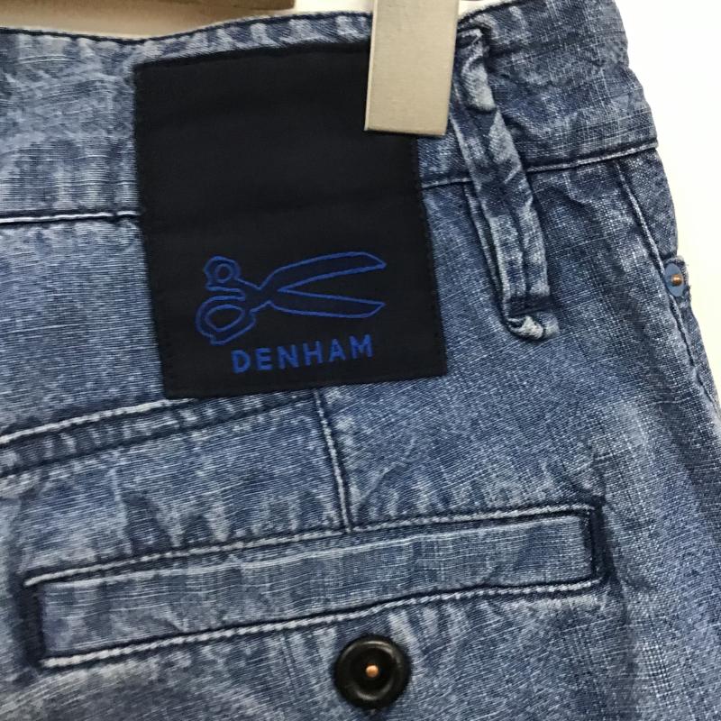 デンハム DENHAM パンツ ショートパンツ ショートパンツ ハーフパンツ カジュアルパンツ 28インチ ロゴ、文字 インディゴ / インディゴ / Indigo メンズ USED 古着 中古 10160534