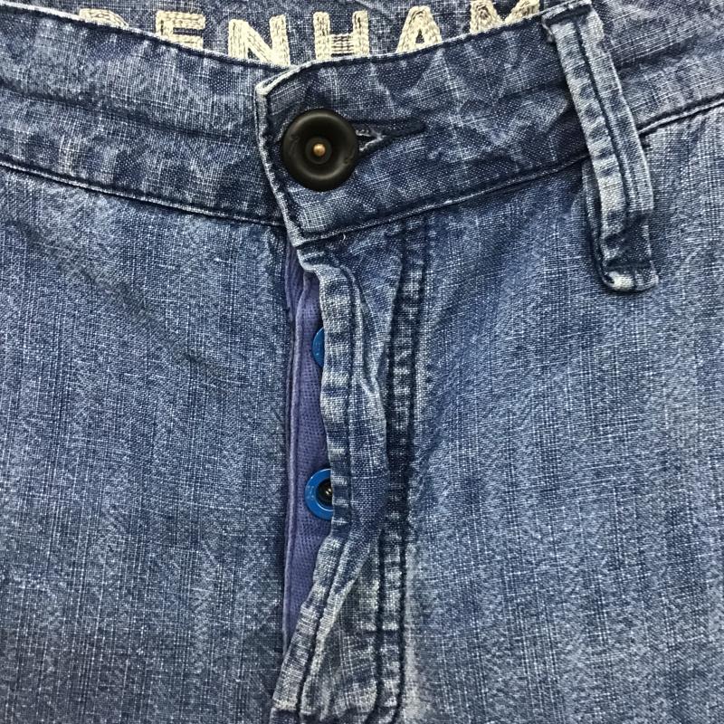 デンハム DENHAM パンツ ショートパンツ ショートパンツ ハーフパンツ カジュアルパンツ 28インチ ロゴ、文字 インディゴ / インディゴ / Indigo メンズ USED 古着 中古 10160534