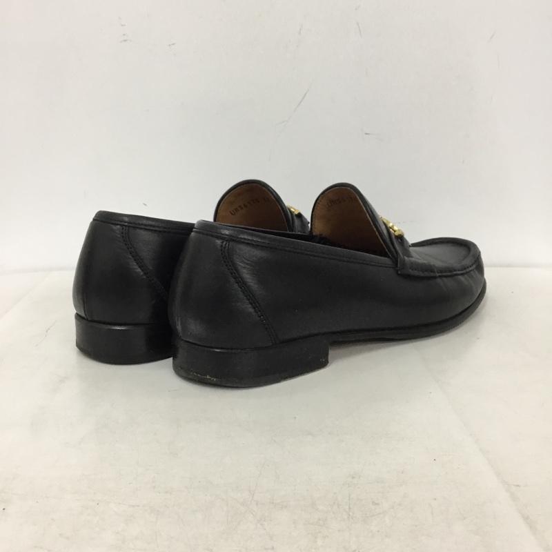 サルヴァトーレフェラガモ Salvatore Ferragamo 革靴 革靴 UR36178 ローファー 8.5EE ワンポイント 黒 / ブラック / black X 金 / ゴールド / gold color メンズ USED 古着 中古 10160535