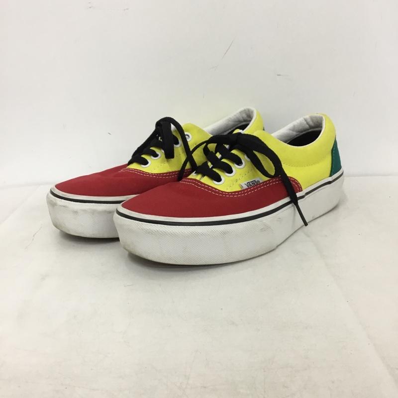 バンズ VANS スニーカー スニーカー 721356 ローカット 24.5cm 24.5cm ロゴ、文字 赤 / レッド / red X 黄 / イエロー / yellow X 緑 / グリーン / green レディース USED 古着 中古 10160542
