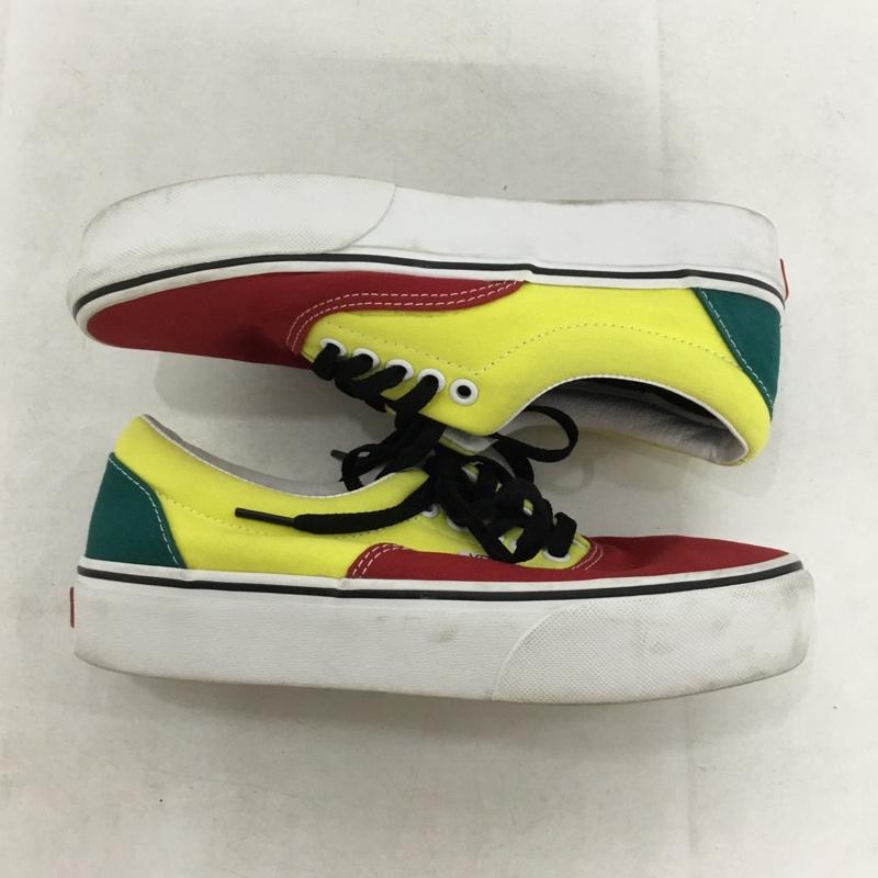 バンズ VANS スニーカー スニーカー 721356 ローカット 24.5cm 24.5cm ロゴ、文字 赤 / レッド / red X 黄 / イエロー / yellow X 緑 / グリーン / green レディース USED 古着 中古 10160542