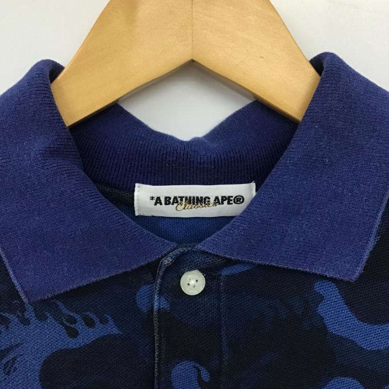 アベイシングエイプ A BATHING APE ポロシャツ 半袖 半袖ポロシャツ カラーシャツ 半袖カットソー M ロゴ、文字 マルチカラー / マルチカラー / multicolor メンズ USED 古着 中古 10160545