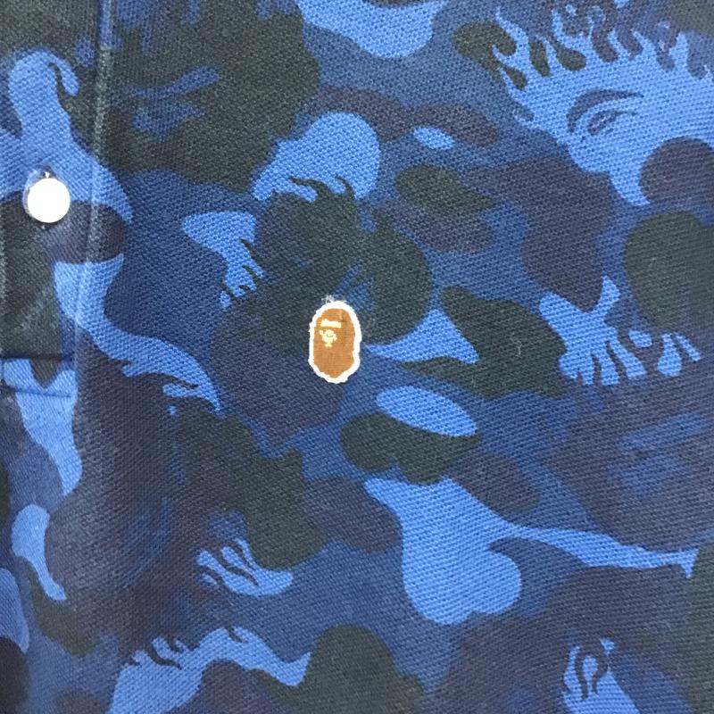 アベイシングエイプ A BATHING APE ポロシャツ 半袖 半袖ポロシャツ カラーシャツ 半袖カットソー M ロゴ、文字 マルチカラー / マルチカラー / multicolor メンズ USED 古着 中古 10160545