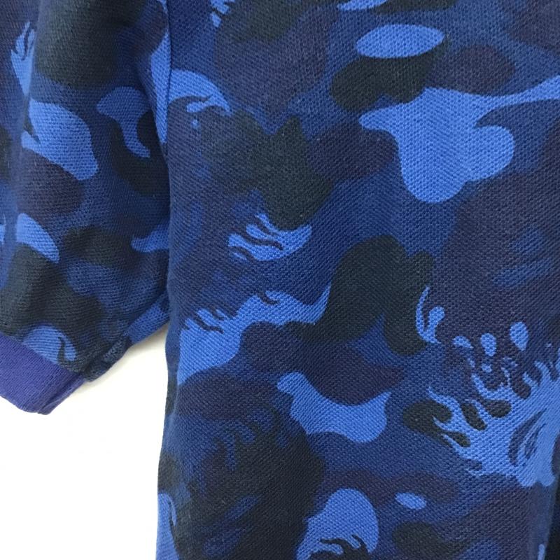 アベイシングエイプ A BATHING APE ポロシャツ 半袖 半袖ポロシャツ カラーシャツ 半袖カットソー M ロゴ、文字 マルチカラー / マルチカラー / multicolor メンズ USED 古着 中古 10160545