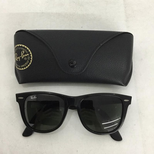 レイバン Ray-Ban めがね・サングラス サングラス RB2140-F ORIGINAL WAYFARER CLASSIC ケース付き ロゴ、文字 黒 / ブラック / black メンズ USED 古着 中古 10160547
