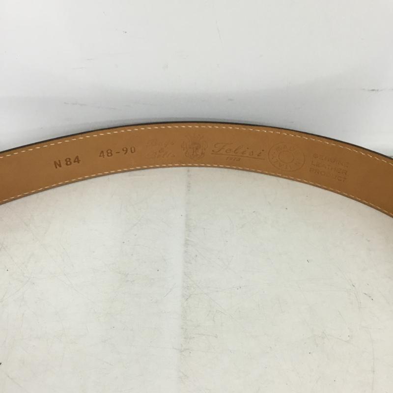 フェリージ Felisi ベルト・バックル ベルト N84 48-90 レザー 無地 茶 / ブラウン / brown メンズ USED 古着 中古 10160549