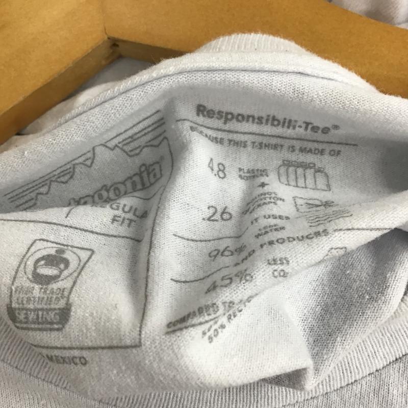 パタゴニア patagonia Tシャツ 半袖 半袖カットソー プリントTシャツ クルーネックカットソー S ロゴ、文字 白 / ホワイト / white メンズ USED 古着 中古 10160551