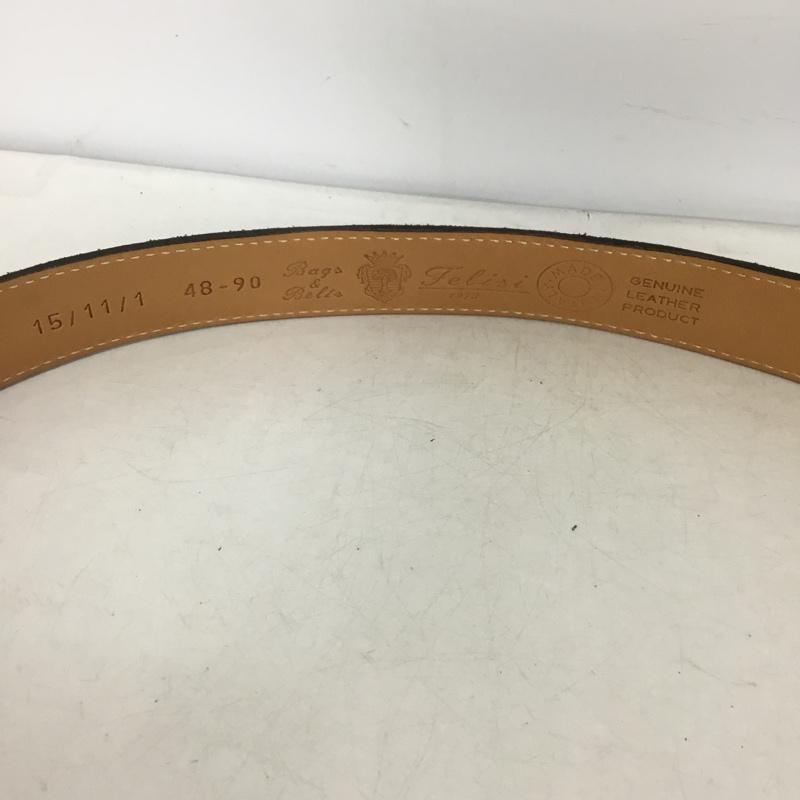 フェリージ Felisi ベルト・バックル ベルト 48-90 スエード 無地 紺 / ネイビー / navy メンズ USED 古着 中古 10160552