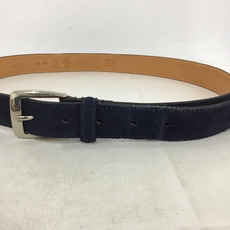 フェリージ Felisi ベルト・バックル ベルト 48-90 スエード 無地 紺 / ネイビー / navy メンズ USED 古着 中古 10160552