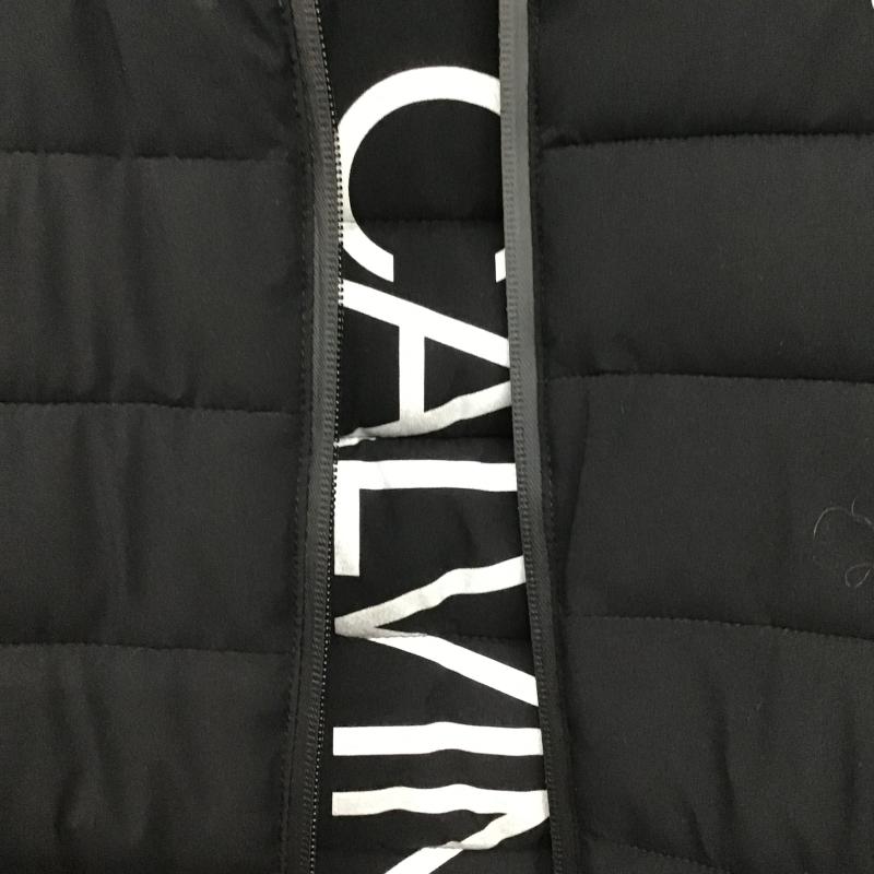 カルバン・クライン Calvin Klein ベスト ベスト ジップアップダウンベスト アウター L ロゴ、文字 黒 / ブラック / black メンズ USED 古着 中古 10160553