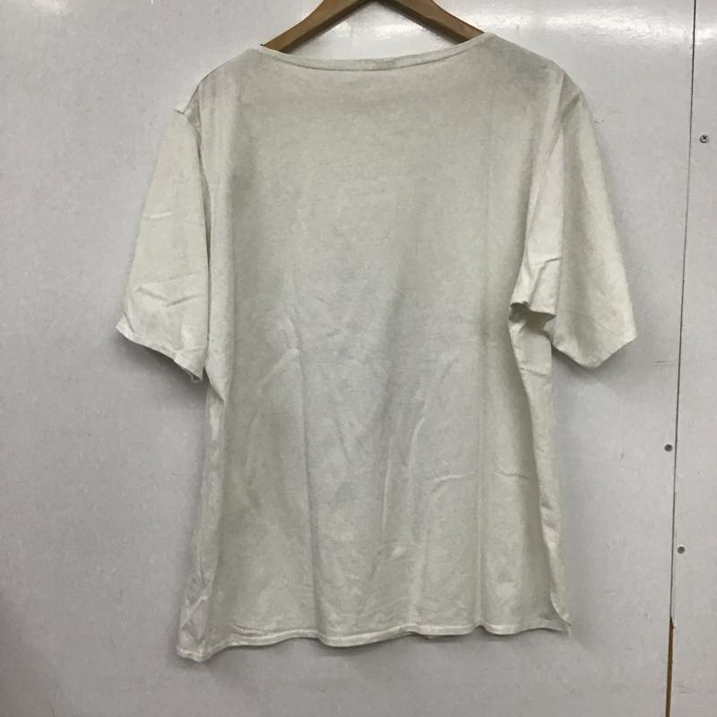 コモリ COMOLI Tシャツ 半袖 半袖カットソー プリントTシャツ ワイドネック 1 無地 白 / ホワイト / white メンズ USED 古着 中古 10160556